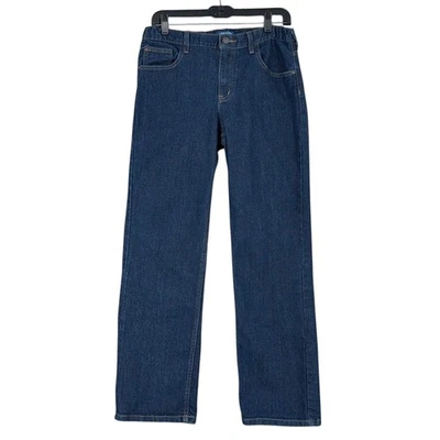 Arizona Jean Co Boys 16 Husky Blue Denim Jeans Adjustable Waist Straight Leg - Image 1 of 4