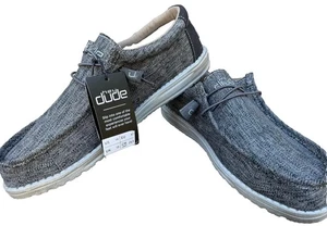 Zapatos sin cordones Hey Dude Wally tejidos para hombre, color carbono talla 14 - Imagen 1 de 4