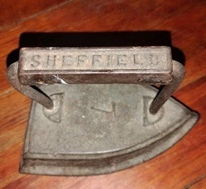 Antik Vintage Gusseisen Sheffield #7 Flacheisen Türstopper LMM² - Bild 1 von 2
