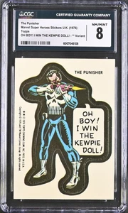 1976 Topps Marvel Super Heroes Stickers - The Punisher - CGC 8 NM/MT - Picture 1 of 1
