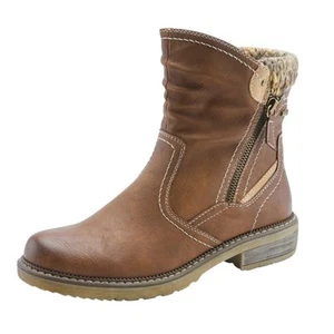 Spring Step Womens Relife Wibea Boots EU 39 US 8.5 Brown Vegan Leather NIB - Picture 1 of 11