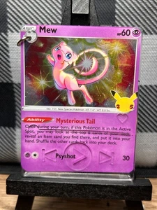 Pokémon Keychain: Mew _ Trading Card Key Chain, Resin, Handcrafted - Picture 1 of 1