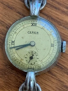 Rare Vintage Swiss Made Ceres Mechanical Ladies Rope Leather Watch - 22mm - Picture 1 of 4