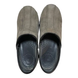 Zuecos de cuero Dansko zapatos informales cómodos sin cordones grises talla 39 defectos como están - Imagen 1 de 4