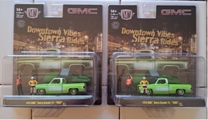M2 Machines 1976 GMC Sierra Grande 15 SS02 Green Downtown Vibes Diorama CHASE X2 - Picture 1 of 1