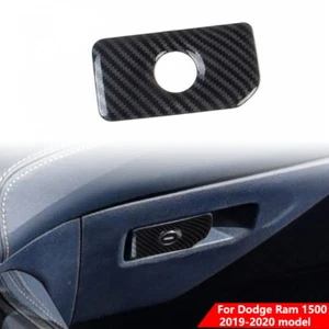 Carbon Fiber Style Inner Glove Box Handle Switch Trim Cover For Dodge Ram - Picture 1 of 3