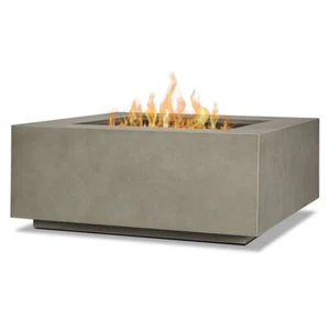 Real Flame Aegean Stainless Steel Fire Table with Conversion Kit in Mist Gray - Picture 1 of 8