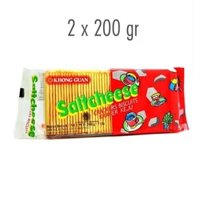 KHONG GUAN Indonesia Salt Cheese Thin and Crispy Crackers Snacks 2x200gr - Picture 1 of 4
