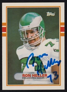 Ron Heller Signed 1989 Topps Traded Football Card #20T Eagles Auto - Picture 1 of 2