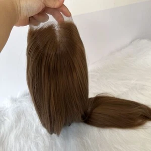 Natural Light brown Synthetic Hair Glue Less T Lace Front Wig Long Straight Soft - Picture 1 of 8