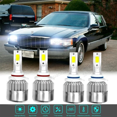 6000K 前 LED 车头灯灯泡 适用于凯迪拉克 Fleetwood 87-96 高低光束灯 — 第 1/4 张图片