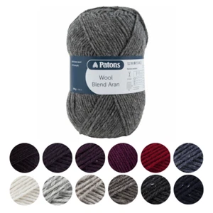 Patons maglia lana filato misto Aran Merino tinta unita uncinetto 100 gr 10 strati 92yds - Foto 1 di 17