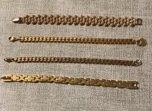Lot Of 4 Vintage Goldtone Bracelets-7.5”-8” (#2) - Picture 1 of 2