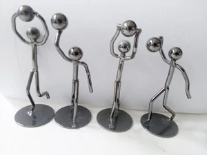 Metall Stickman Basketball Spieler Figur 4 insgesamt - Bild 1 von 3