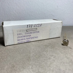 MIL Spec JAN 2N404A Transistor, A7742, Calvert Electronics Inc., 3 Pin, NOS - Picture 1 of 4