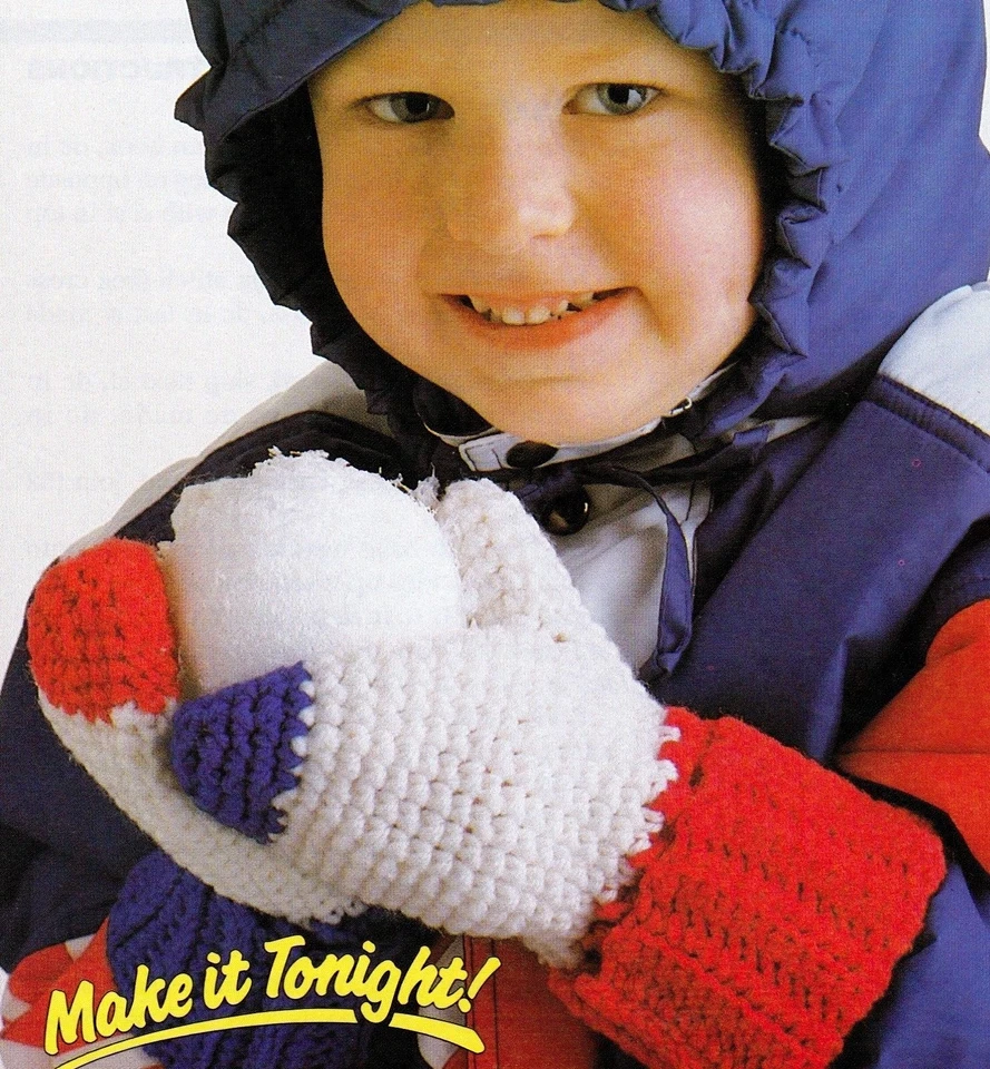 FUN Playful Mittens/Crochet Pattern INSTRUCTIONS ONLY - Image 1 of 1
