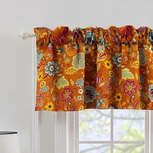 Astoria Semi-Sheer Window Valance – Decorative Treatment for Living Room, Bedroo - Picture 1 of 12