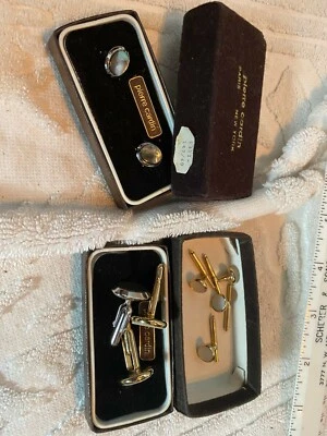 Designer Cuff Links Tuxedo Studs Set Pierre Cardin Cufflinks Waistcoat Buttons - Image 1 of 4