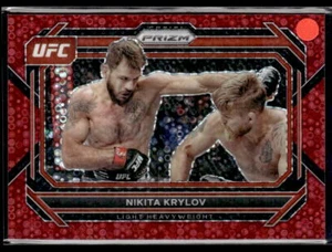 2023 Panini Prizm UFC #49 Nikita Krylov Under Card Red Prizms #/99 - Bild 1 von 2