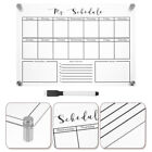 White Magnetic Weekly Planner Board for Desk &amp; Fridge