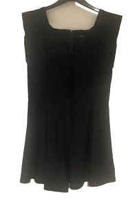 Sportsgirl Size L / 14 Black Tailored Playsuit Rompers Shorts GUC Sleeveless - Picture 1 of 6
