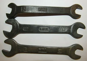 Lot of 3 - Very Old Fiat Car Combo Open End Wrenches Tools - Picture 1 of 2