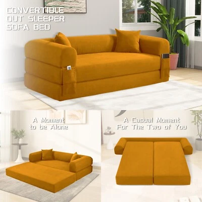 3 в 1 бескостный диван-трансформер диван-кровать выдвижной складной напольный диван вельвет - Изображение 1 из 4