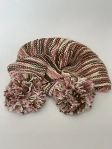Knitted Scarf / Winter Scarf / Pink Scarf / Scarf for Women / Pom Pom Scarf - Picture 1 of 4