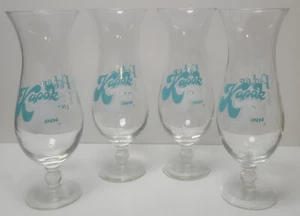 Vidrio de huracán vintage Kapok Tree Inn Peter Pan Inn 22 oz ~ conjunto de 4 - Imagen 1 de 5