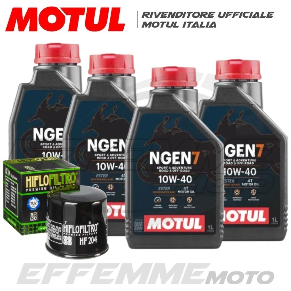 Tagliando HONDA CB 1000 R 2008-2023 (4 MOTUL NGEN7 10W40 Filtro olio Hiflo)