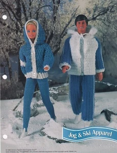 Fashion Doll Crochet Pattern JOG & SKI APPAREL His Hers Outfits Annie's Club - Picture 1 of 3