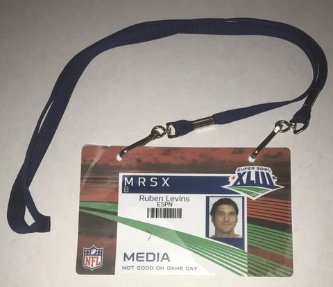 Super Bowl XLIII 2009 SB 43 Steelers Cardinals ESPN Media Pass Badge Ticket Stub Cover