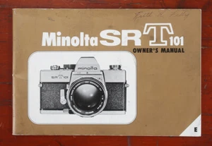 LIBRO DE INSTRUCCIONES MINOLTA SR-T 101/177054 - Imagen 1 de 1