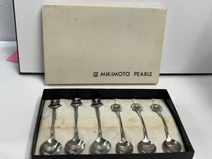 Mikimoto Pearl Spoon Set Of 6 With Box - Bild 1 von 18