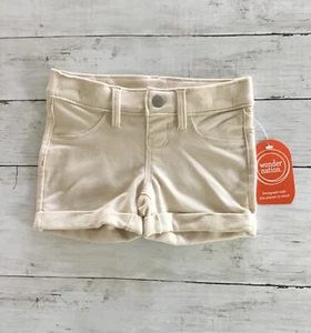 Wonder Nation Girls French Terry Shorts Beige Size XS (4-5) NWT - Picture 1 of 3