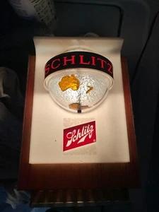 Schlitz Vintage Globe Beer Rotating MOTION Bar Light Sign WORKS BUT SOME DAMAGE - Picture 1 of 24