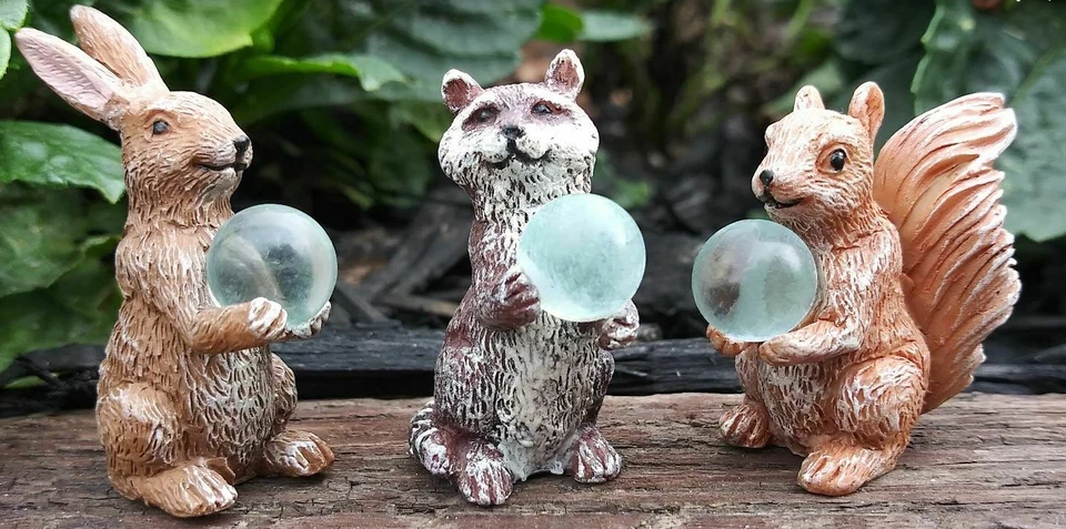 Miniature Fairy Garden Wildlife Gazing Balls - Your Choice - Buy 3 Save $5 - Image 1 of 1