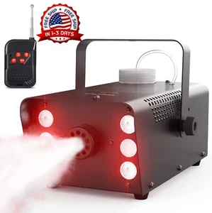 Máquina De Humo Niebla Con Luces LED RGB Para Dj Fiestas Colores Discoteca Hogar - Imagen 1 de 8