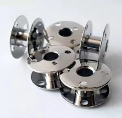 5 SINGER SEWING MACHINE METAL BOBBINS 201K/99K/66K/185K/401/411G/300/400/SERIES - Image 1 of 2