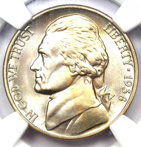 1938-D Jefferson Nickel 5C Coin - NGC MS67+ 5FS - Rare Plus Grade - $750 Value Cover
