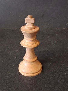 Spare Chess piece, King 6.5cm wood Used White - Picture 1 of 1