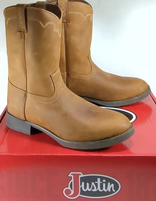 BOTAS VAQUERAS JUSTIN BRONCEADAS APACHE ESTAMPIDA ROPER PARA HOMBRE TALLA 13 ESTILO D 3902 Foto 1 de 4