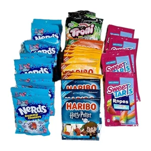 Bulk Candy Variety Lot – Haribo, Trolli, Sweet Tarts, Nerds – 36 Bags 10 Pounds! - Picture 1 of 1