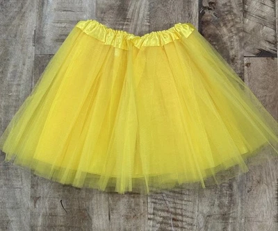 Girls Ballet Dance Tulle Tutu Skirt Elastic Waist Ballerina Dancewear Yellow 5-8 - Image 1 of 4