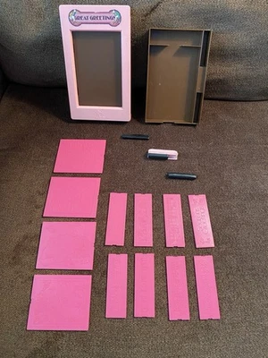 GREAT GREETINGS 1978 Vintage TOMY STENCIL KIT PARA HACER TARJETAS - 100% Completo Foto 1 de 4