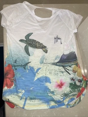 Guy Harvey women’s size S shirt short sleeve . Sea turtle lightweight - Image 1 of 4