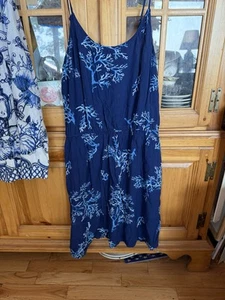Summer Sun Dress By Old Navy SzL Blue And White New Price! - Picture 1 of 7
