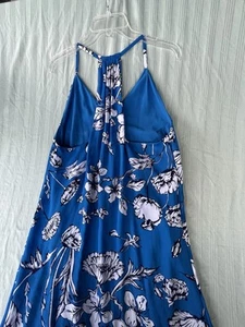 Alice & Olivia Blue Skinny Strap Racerback Maxi Dress Sz S/P Lined Summer - Picture 1 of 10