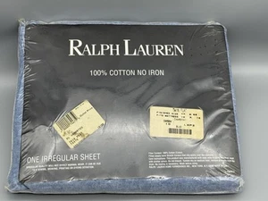 Sábana plana irregular doble cambray vintage Ralph Lauren 100 % algodón 96 X 66 EE. UU. - Imagen 1 de 5