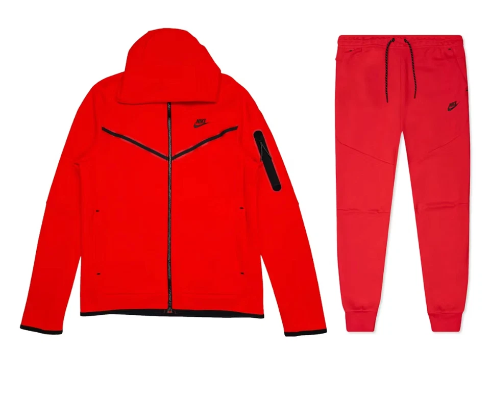 Conjunto de sudadera con capucha y joggers Nike Tech polar cremallera completa negro M,L,XL,2XL se envía en 1 semana Foto 1 de 1